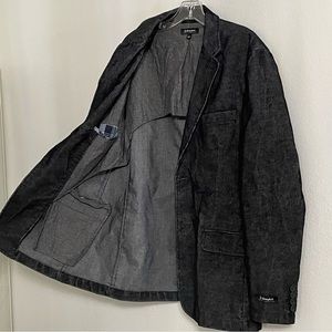 Jeffrey Campbell Black‎ Gray Corduroy Blazer Jacket